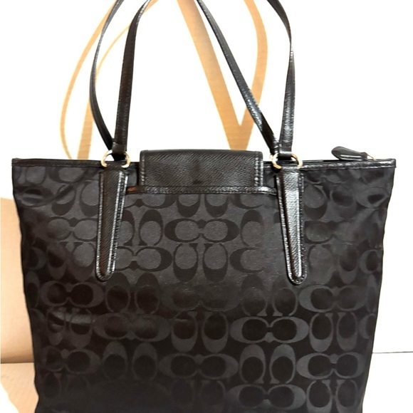 Coach Black Signature print Tote Bag - Picture 2 of 7